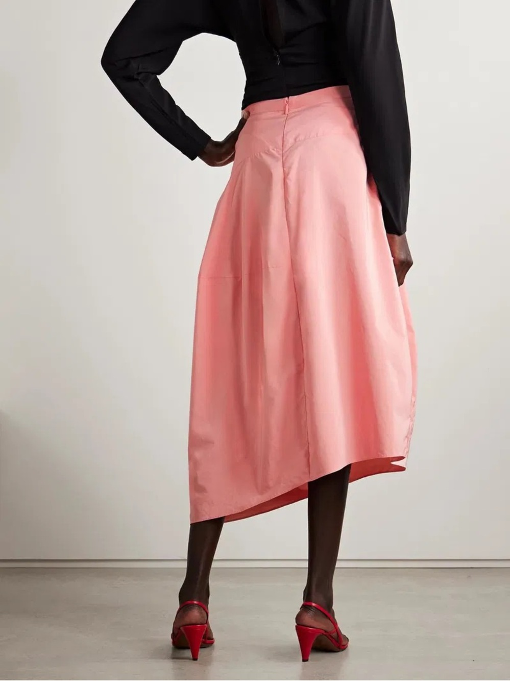 NWT - TIBI Nylon Asymmetrical Balloon Skirt in Pink - Picture 3 of 8